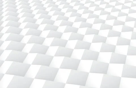 White tilt cubes background Foto stock
