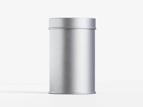 White tin pack (1) Stock Photos