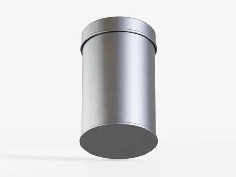 White tin pack (10) Stock Photos