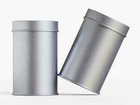 White tin pack (12) Stock Photos