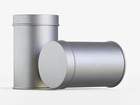 White tin pack (16) Stock Photos