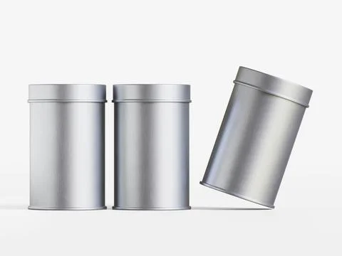 White tin pack (24) Stock Photos