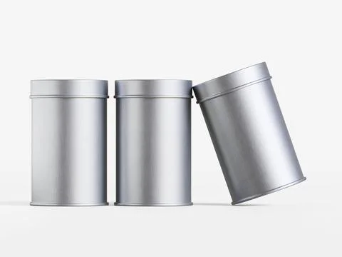 White tin pack (25) Stock Photos