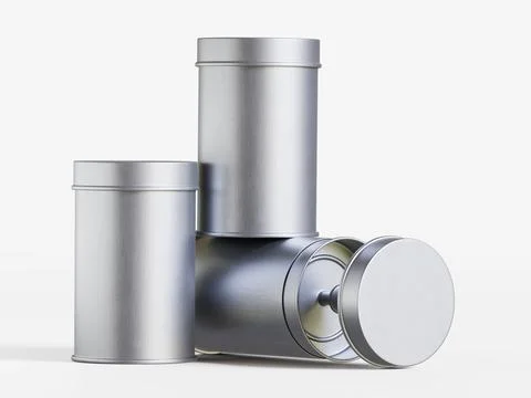 White tin pack (28) Stock Photos