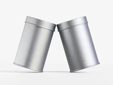 White tin pack (31) Stock Photos