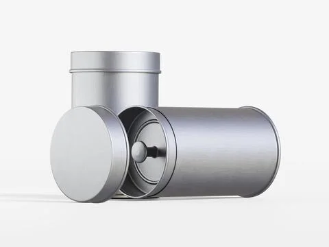 White tin pack (32) Stock Photos