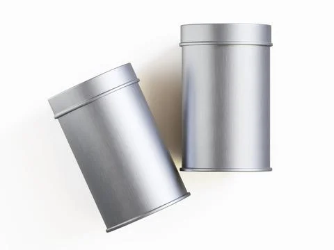 White tin pack (36) Stock Photos