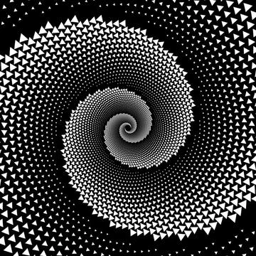 White tiny triangles in spiral form Stock Illustration