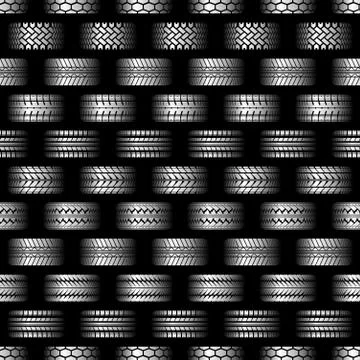 White tire tracks background Stock Illustration