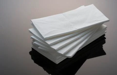 White tissue on black Stock Photos