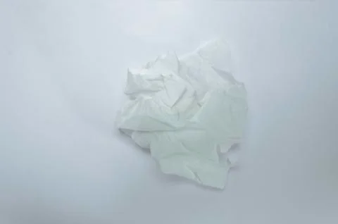 White tissue texture on isolated white background. object paper Stock Photos