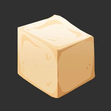 White tofu cube Stock Illustration