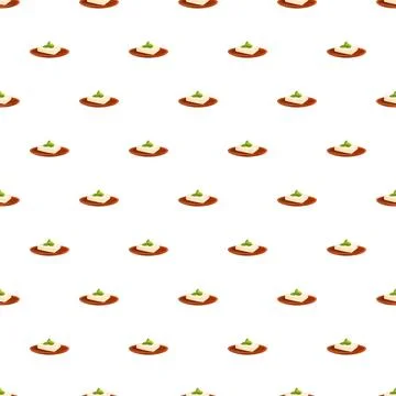 White tofu cubes pattern for vegan diet Stock Illustration