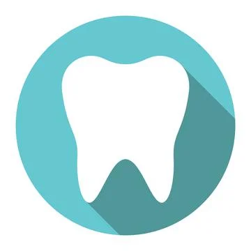 White tooth, flat design Stock Illustration