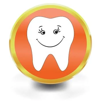 White Tooth Icon Stock Illustration
