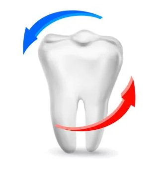 White tooth surrounded by beams. taking care of teeth concept. vector. Stock Illustration