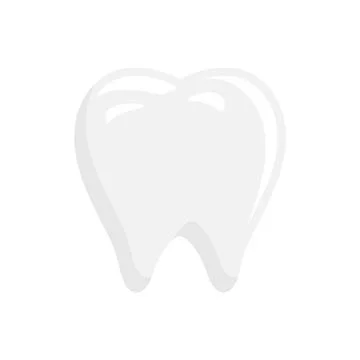 White tooth vector illustration in flat style design Stock Illustration