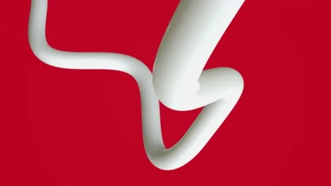 White Toothpaste Falling on Red Background, ASMR Stock Footage 236250484