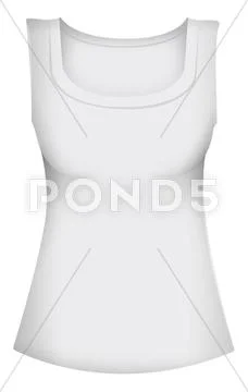 White top against white background, close up Stock Illustration