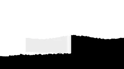 White torn paper edge transition animation with open and close horizontal tear. Video stock 329646839