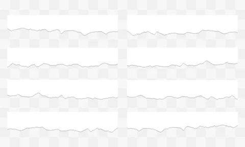 White torn paper edges on checkered background Stock Illustration