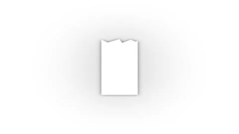 White torn paper icon with shadow isolated on white background. Video stock 174106249