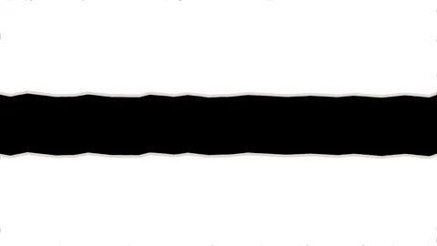White torn paper stop motion transition animation with crack tearing horizontal. Stock Footage 317579881