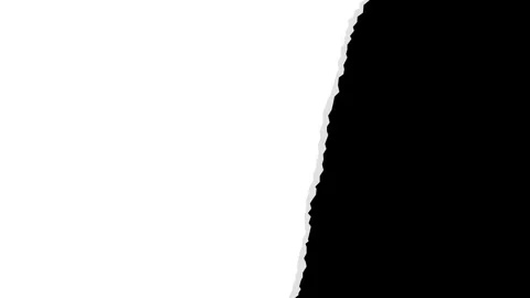 White torn paper transition animation with vertical tearing. 스톡 동영상 339731974