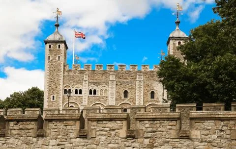 The White Tower -Main castle within the Tower of London,United Kingdom. Stock Photos