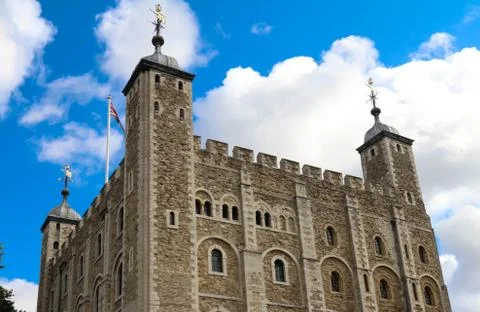 The White Tower -Main castle within the Tower of London,United Kingdom. Stock Photos