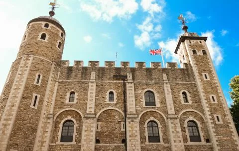 The White Tower -Main castle within the Tower of London,United Kingdom. Stock Photos