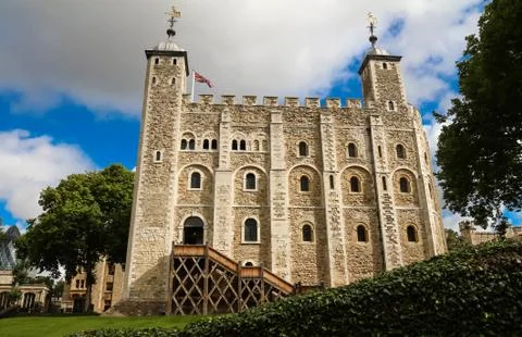 The White Tower -Main castle within the Tower of London,United Kingdom. Stock Photos