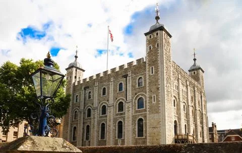 The White Tower -Main castle within the Tower of London,United Kingdom. Stock Photos