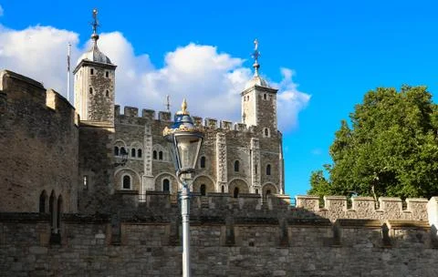 The White Tower -Main castle within the Tower of London,United Kingdom. Foto stock