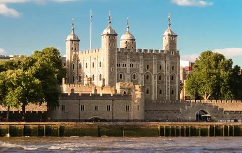 The White Tower -Main castle within the Tower of London,United Kingdom. Stock Photos