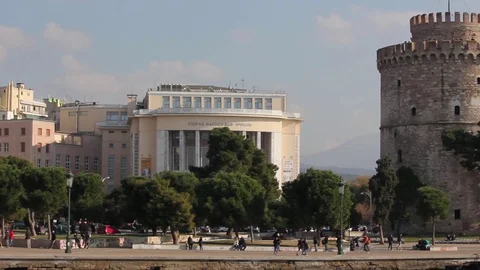 White Tower of Thessaloniki Stock-Footage 70585986