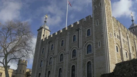 The White Tower in Tower of London Video stock 145662374