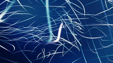 White trails flying on blue, looping background 스톡 동영상 167550234