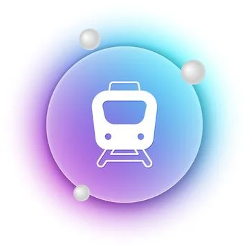 White Train icon isolated on white background. Public transportation symbol.. 스톡 일러스트