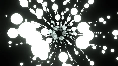 White Transforming Neon Bubbles Background VJ Loop in 4K Stock Footage 334718829
