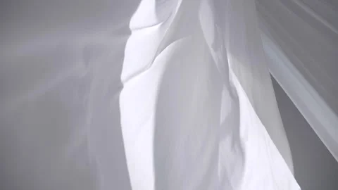 Silk Cloth Fabric In Wind Stock Video Footage