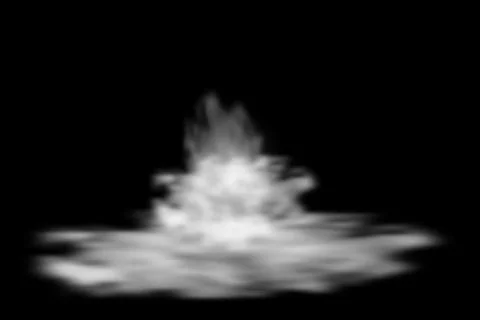 White transparent smoke cloud. Steam explosion special effect. Realistic vector Stock Illustration