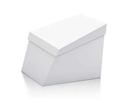 White trapezoid box. Stock Illustration