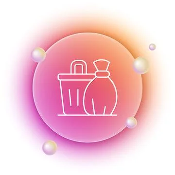 White Trash can icon isolated on white background. Garbage bin sign. Recycl.. Stock Illustration
