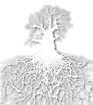 White tree Illustrazione stock