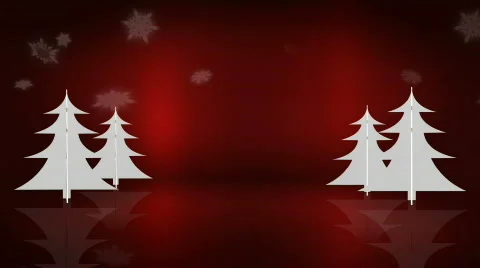 White Trees on Red Centered Stock Footage 302248