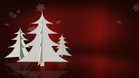 White Trees on Red Left Stock Footage 302237