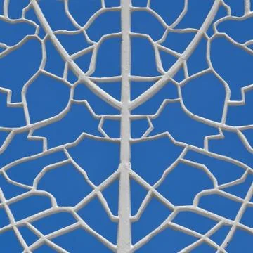 White trellis pattern Stock Photos