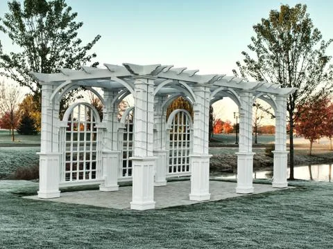 White trellis Stock Photos