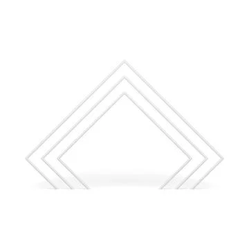 White triangle arch angular column entrance doorway decorative 3d element f.. 库存插图